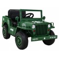 Autko Wojskowe Retro dla dzieci Zielony + Napęd 4x4 + Pilot + 2 Bagażniki