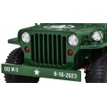 Autko Wojskowe Retro dla dzieci Zielony + Napęd 4x4 + Pilot + 2 Bagażniki
