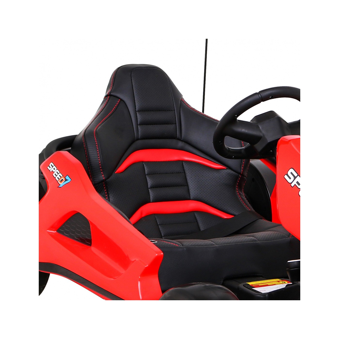 Gokart Speed 7 Drift King na akumulator dla dzieci Czerwony + Funkcja driftu + Sportowe siedzenie + 2 Prędkości + EVA