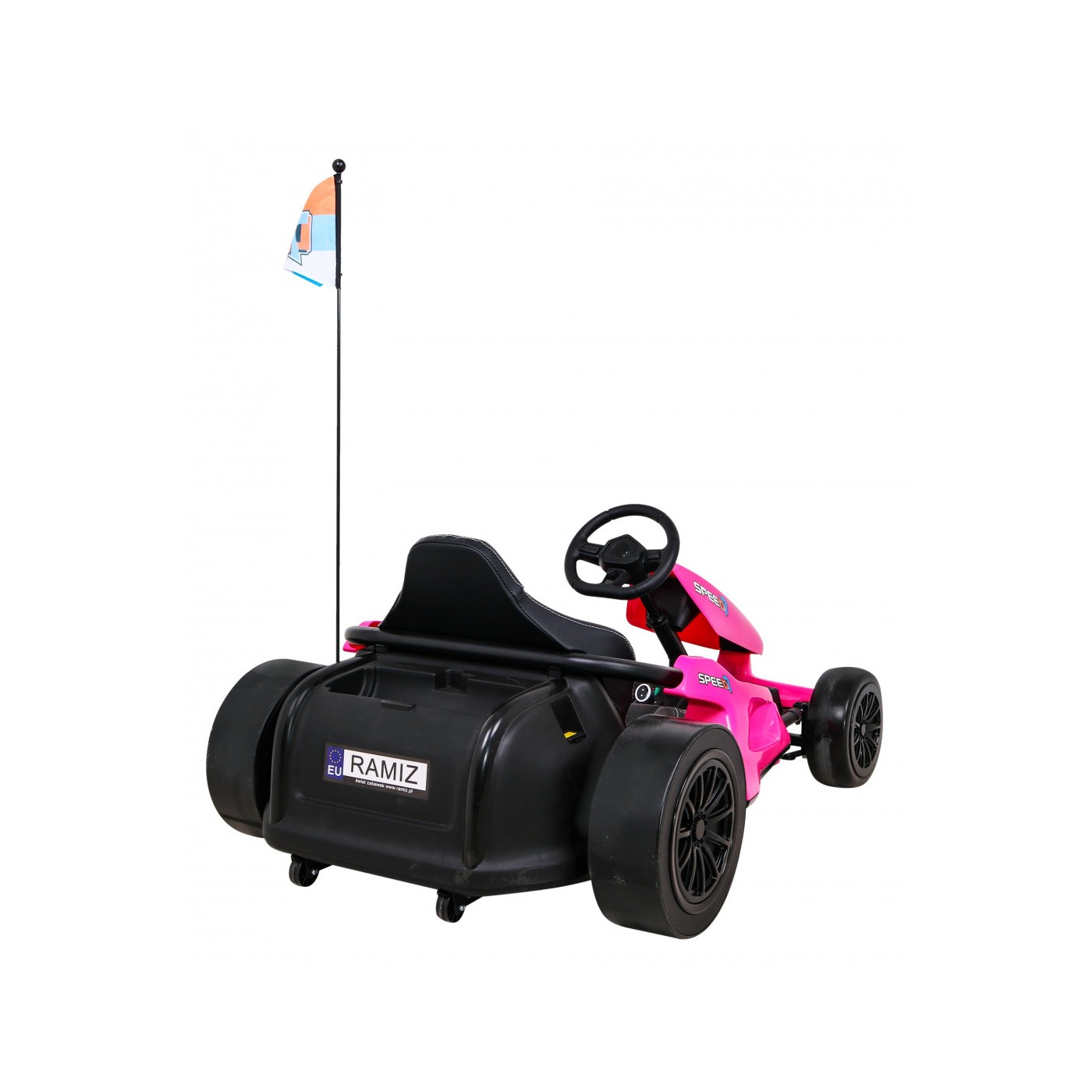 Gokart Speed 7 Drift King na akumulator dla dzieci Różowy + Funkcja driftu + Sportowe siedzenie + 2 Prędkości + EVA