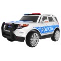 Auto SUV Policja na akumulator dla dzieci + Syreny + Światła + Megafon + Pilot