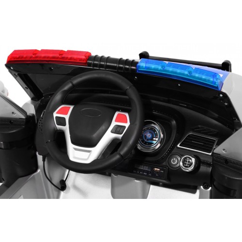 Auto SUV Policja na akumulator dla dzieci + Syreny + Światła + Megafon + Pilot