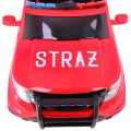 Auto SUV Straż Pożarna na akumulator dla dzieci + Syreny + Światła + Megafon + Pilot