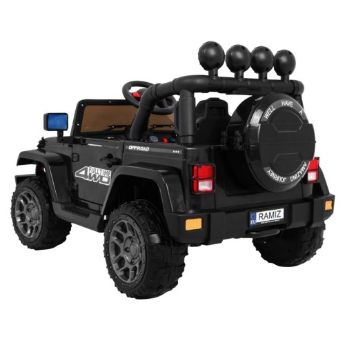 Auto Terenowe Full Time 4WD dla dzieci Czarny + Napęd 4x4 + Pilot