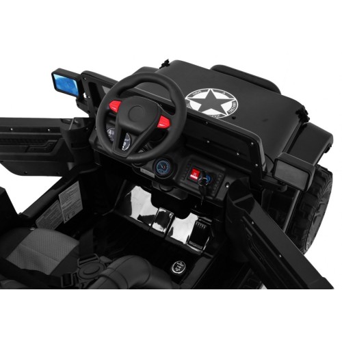 Auto Terenowe Full Time 4WD dla dzieci Czarny + Napęd 4x4 + Pilot + Audio LED + Schowek