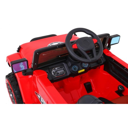 Auto Terenowe Full Time 4WD dla dzieci Czerwony + Napęd 4x4 + Pilot + Audio LED + Schowek