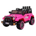 Auto Terenowe Full Time 4WD dla dzieci Różowy + Napęd 4x4 + Pilot + Audio LED + Schowek