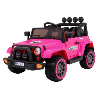 Auto Terenowe Full Time 4WD dla dzieci Różowy + Napęd 4x4 + Pilot + Audio LED + Schowek