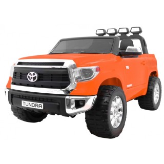Toyota Tundra XXL dla dzieci Pomarańczowy + Pilot + Bagażnik + LED + Audio + EVA + Wolny Start