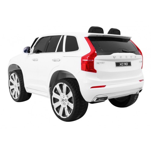 Volvo XC90 na akumulator dla dzieci Biały + Pilot + Bagażnik + EVA + Wolny Start + Radio MP3 + LED