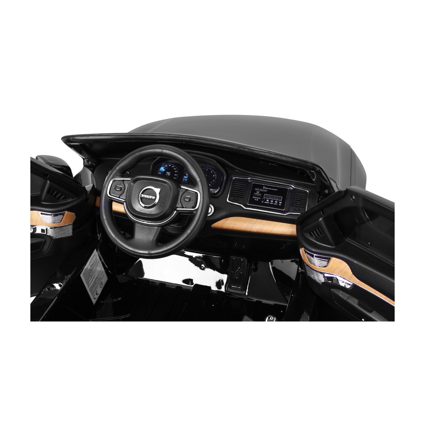 Volvo XC90 na akumulator dla dzieci Czarny + Pilot + Bagażnik + EVA + Wolny Start + Radio MP3 + LED