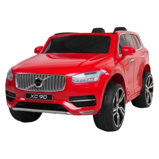 Volvo XC90 - SUV na akumulator dla dzieci Czerwony + Pilot + Bagażnik