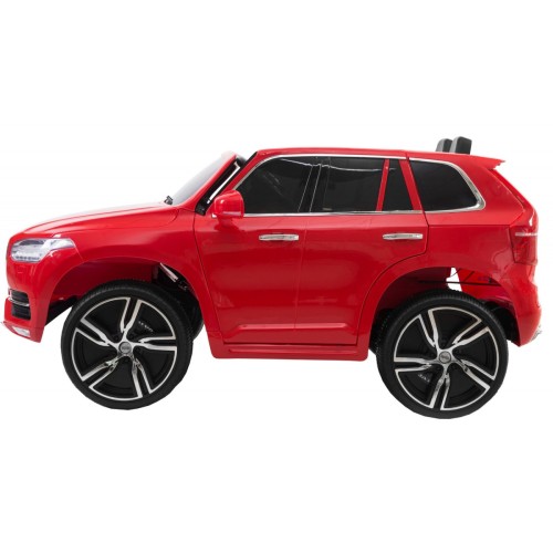 Volvo XC90 - SUV na akumulator dla dzieci Czerwony + Pilot + Bagażnik