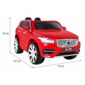 Volvo XC90 - SUV na akumulator dla dzieci Lakier Czerwony + Pilot + Bagażnik