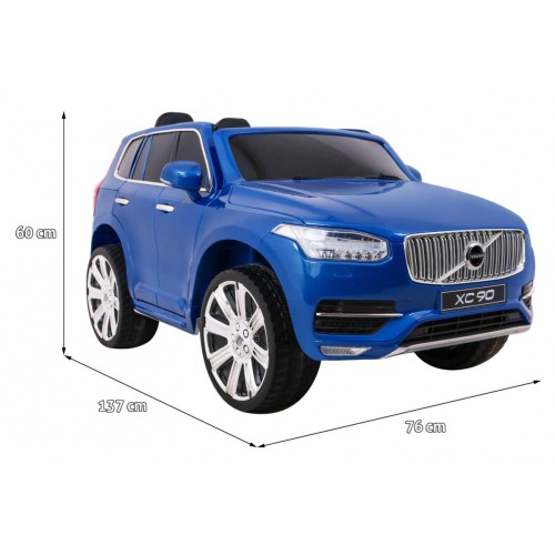 Volvo XC90 na akumulator dla dzieci - SUV - Lakier Niebieski + Pilot + Bagażnik