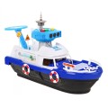 Interaktywne Policyjna łódź 2w1 dla dzieci 3+ Schowek na resoraki + 3 pojazdy + Światła Dźwięki
