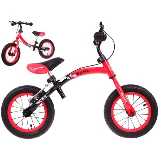 Rowerek biegowy dla dzieci Boomerang SporTrike Czerwony Nauki jazdy + Zmienny układ ramy