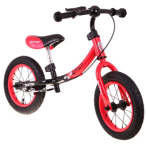 Rowerek biegowy dla dzieci Boomerang SporTrike Czerwony Nauki jazdy + Zmienny układ ramy