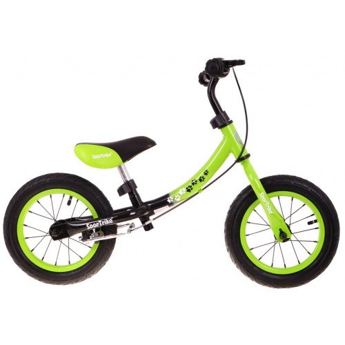 Rowerek biegowy dla dzieci Boomerang SporTrike Zielony Nauki jazdy + Zmienny układ ramy
