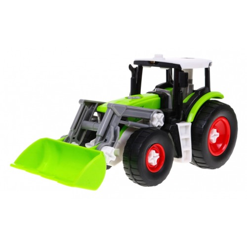 Rozkręcany Traktor z przyczepą dla dzieci 3+ Wkrętarka + Śrubokręt + Spychacz