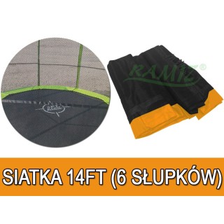 Siatka do Trampoliny 14FT 427cm - 6 pól Pomarańczowy