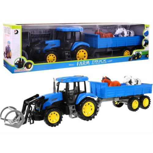 Traktor Przyczepa Dźwięki Światła Niebieski