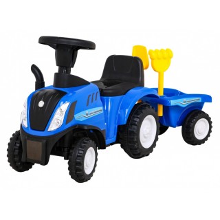 Traktor z przyczepą New Holland T7 Jeździk dla dzieci + Akcesoria + Dźwięki + LED