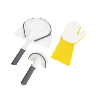 Zestaw Czyszczący 3w1 do Jacuzzi Lay-Z-Spa BESTWAY + Siatka + Szczotka + Rękawica