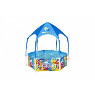 Basen stelażowy Splash-In-Shade dla dzieci BESTWAY 183x51cm + Daszek + Natrysk