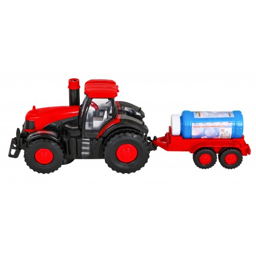 Interaktywny traktor do baniek mydlanych dla dzieci 3+ Jeżdżący pojazd z przyczepą