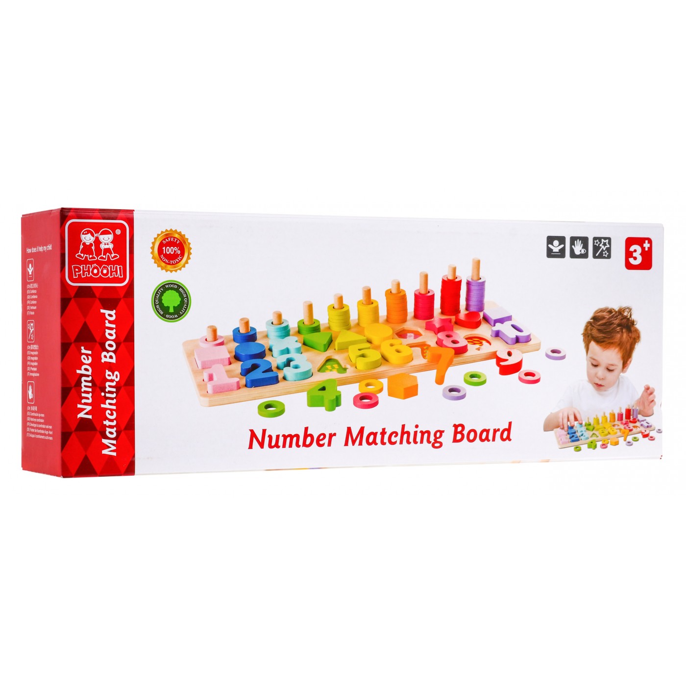 Wooden set of games for learning