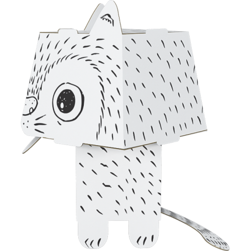 "Kot" kolorowanka-składanka 3D dla dzieci