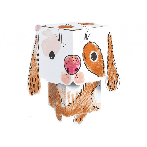 "Pies" kolorowanka-składanka 3D dla dzieci