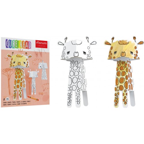 "Żyrafa" kolorowanka-składanka 3D dla dzieci