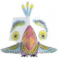 "Papuga" kolorowanka-składanka 3D dla dzieci