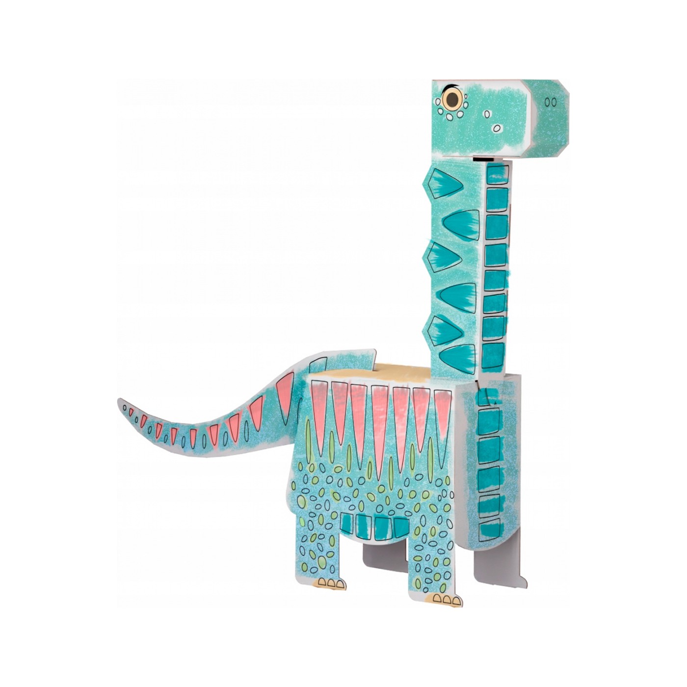 "Brontozaur" kolorowanka-składanka 3D dinozaur