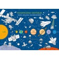Mapa układu słonecznego "Kosmiczna odyseja" kolorowanka edukacyjna