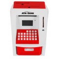 Bankomat skarbonka dla dzieci 3+ czerwony Interaktywne funkcje + Karta bankomatowa