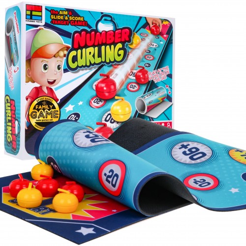 Zespołowa gra zręcznościowa "Curling na Punkty" dla dzieci 4+ Mata kamienie