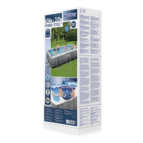 Frame Pool 404 cm x 201 cm x 100 cm Power Steel Bestwa