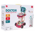 Zestaw lekarski dla dzieci 3+ Wózek + panel RTG 29 el. Radiolog Dentysta Okulista Pielęgniarka