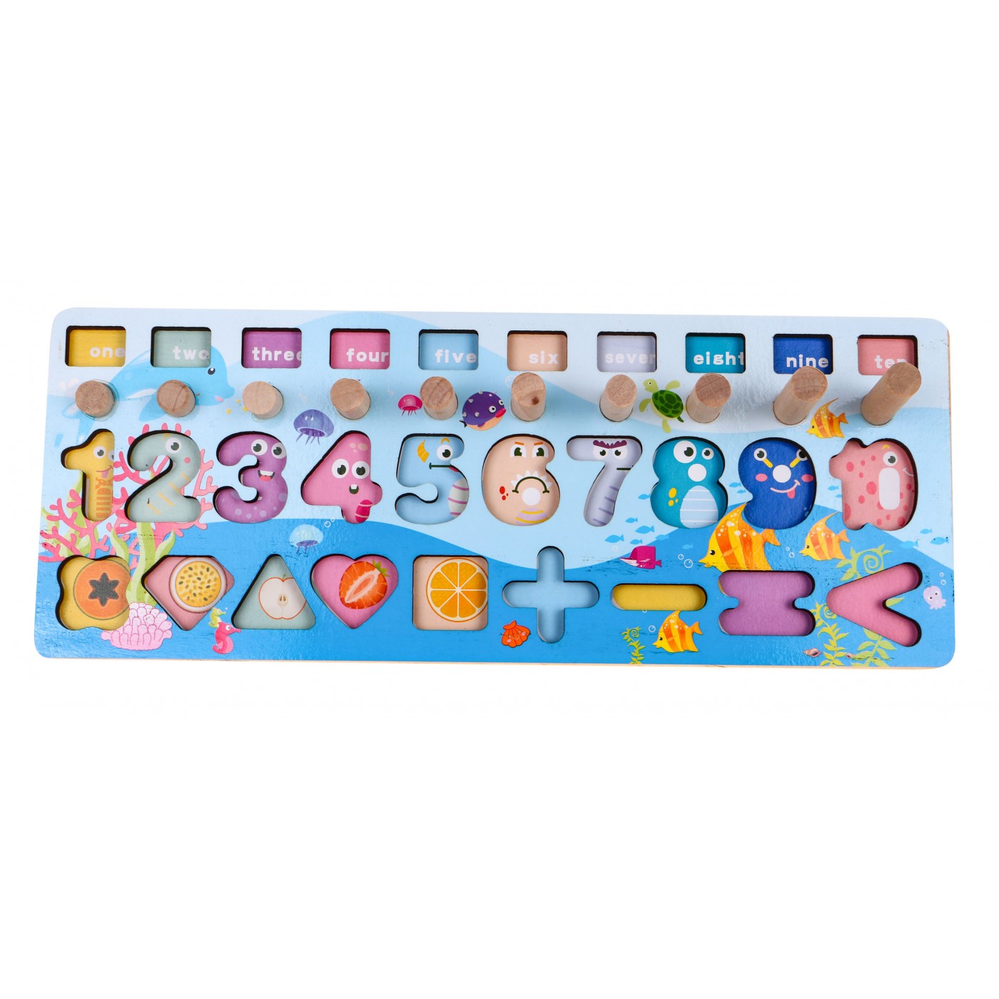 Wooden set of games for learning
