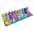 Wooden set of games for learning