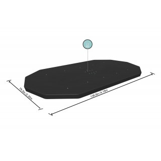 Pokrywa 427x250cm na Basen stelażowy Steel Pro MAX 427x250x100cm BESTWAY