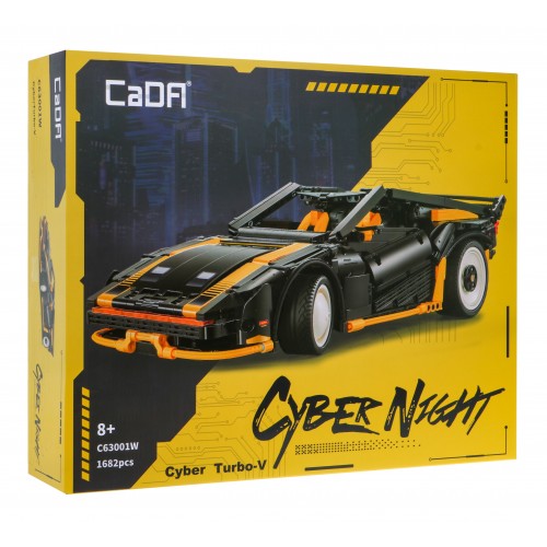 Klocki techniczne CaDA Cyber Night 1682 el. Samochód sportowy Turbo-V dla dzieci 8+