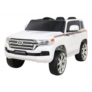 Toyota Land Cruiser na akumulator Biały SUV + Pilot + Schowek