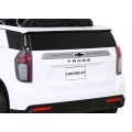 Chevrolet Tahoe Elektryczne Autko dla dzieci Biały + Pilot + EVA + Radio MP3 + LED