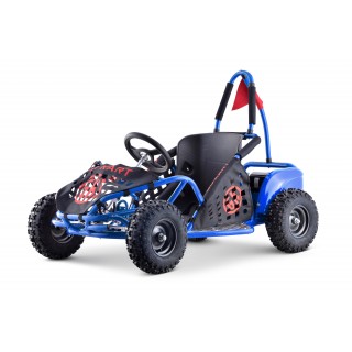 Gokart Fast Dragon na akumulator Niebieski 30km/h + Silnik 1000W + Koła pompowane + Regulacja siedzenia + Pasy