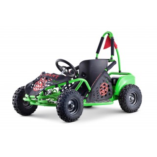 Gokart Fast Dragon na akumulator Zielony 30km/h + Silnik 1000W + Koła pompowane + Regulacja siedzenia + Pasy
