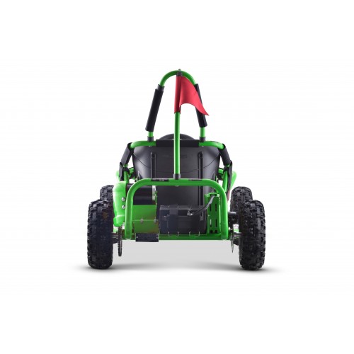 Gokart Fast Dragon na akumulator Zielony 30km/h + Silnik 1000W + Koła pompowane + Regulacja siedzenia + Pasy